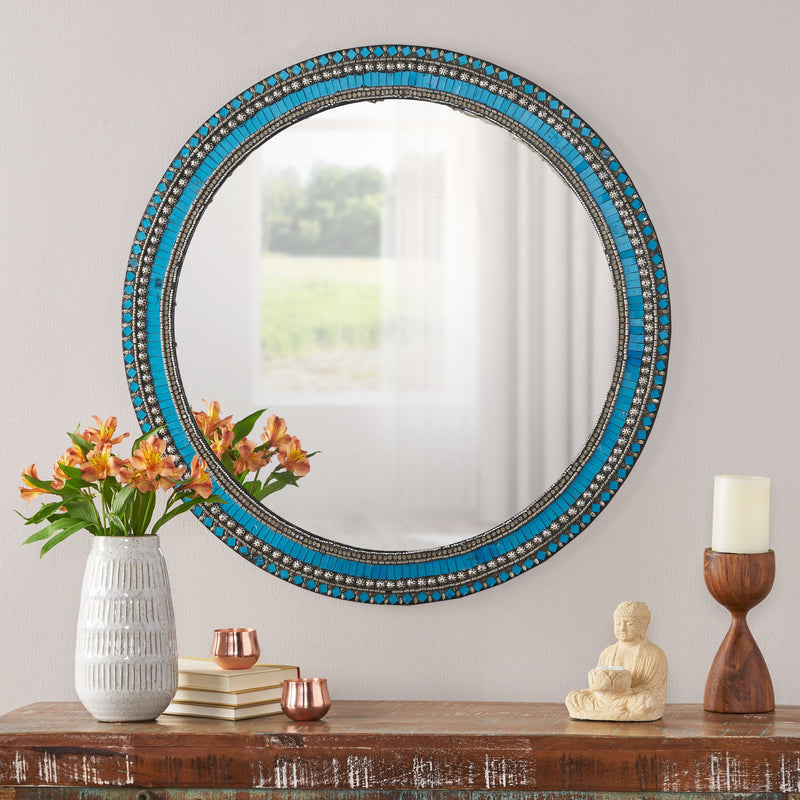 Bead Mosaic Mirror - NH241113