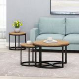 Modern Industrial Coffee Table Set - NH855113