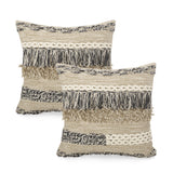 Hand-Loomed Boho Throw Pillow - NH415213