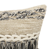 Hand-Loomed Boho Throw Pillow - NH415213