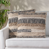 Hand-Loomed Boho Throw Pillow - NH415213
