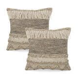 Hand-Loomed Boho Throw Pillow - NH815213