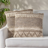 Hand-Loomed Boho Throw Pillow - NH815213