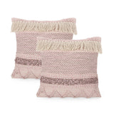 Hand-Loomed Boho Throw Pillow - NH815213