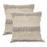 Hand-Loomed Boho Throw Pillow - NH455213
