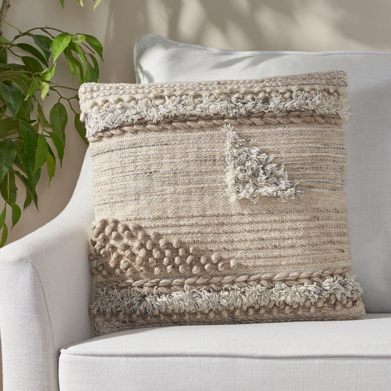 Hand Loomed Boho Throw Pillow - NH985213