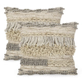 Hand-Loomed Boho Throw Pillow - NH035213