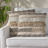 Hand-Loomed Boho Throw Pillow - NH035213