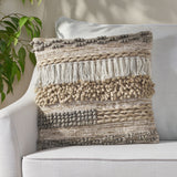 Hand-Loomed Boho Throw Pillow - NH035213