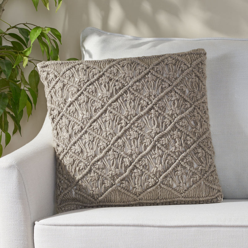 Macrame Boho Throw Pillow - NH475213