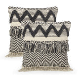 Hand-Loomed Boho Throw Pillow - NH435213