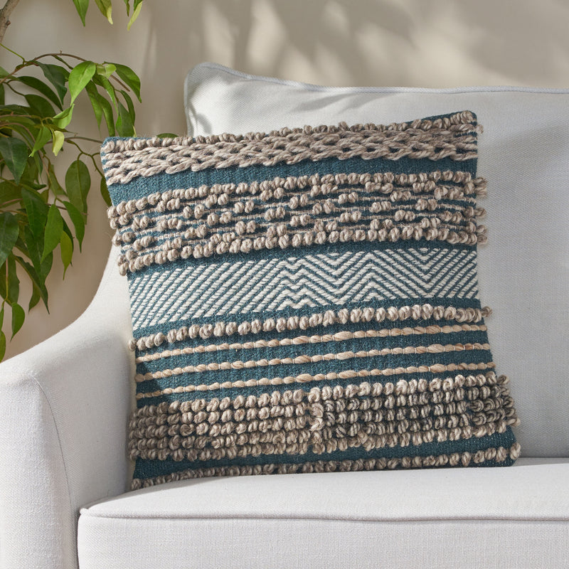 Hand-Loomed Boho Throw Pillow - NH835213