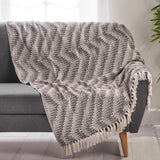 Hand Loomed Boho Throw Blanket - NH485213