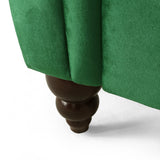 Modern Glam Tufted Velvet Tete-a-Tete Chaise Lounge with Accent Pillows - NH838413