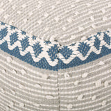 Hand-Crafted Cotton Cube Pouf - NH281213