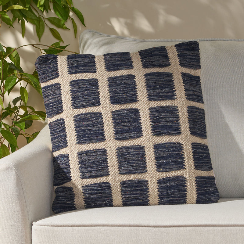 Hand Loomed Boho Throw Pillow - NH356213
