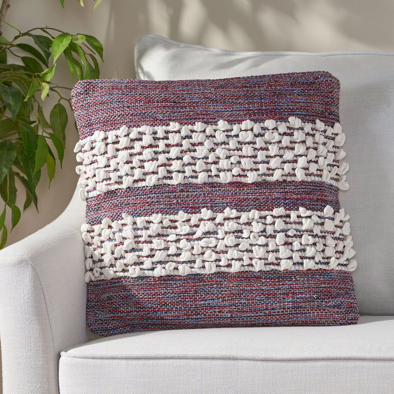 Hand Loomed Boho Throw Pillow - NH566213