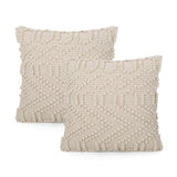 Hand Loomed Boho Throw Pillow - NH376213