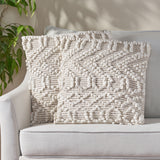 Hand Loomed Boho Throw Pillow - NH376213