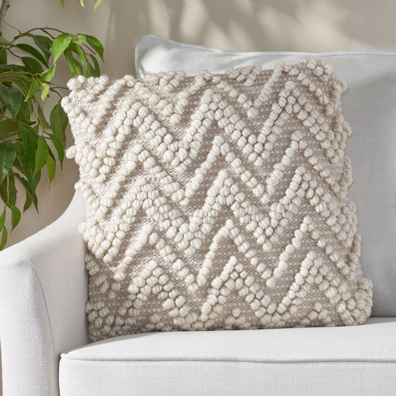 Hand Loomed Boho Throw Pillow - NH776213