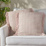 Hand Loomed Boho Throw Pillow - NH186213
