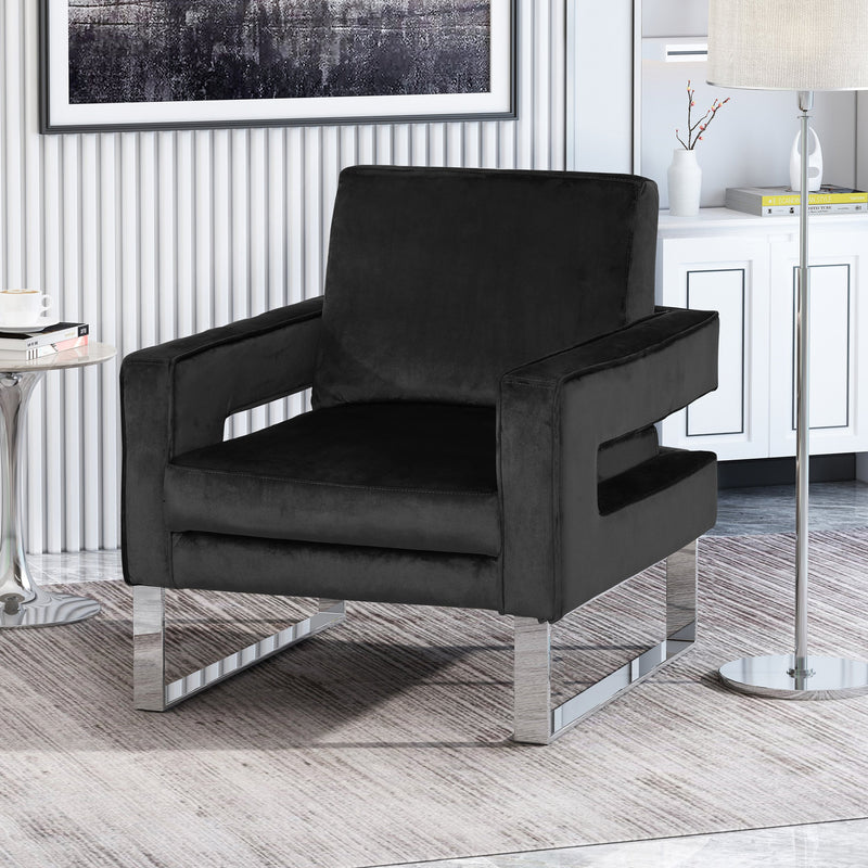 Modern Glam Velvet Club Chair - NH156113