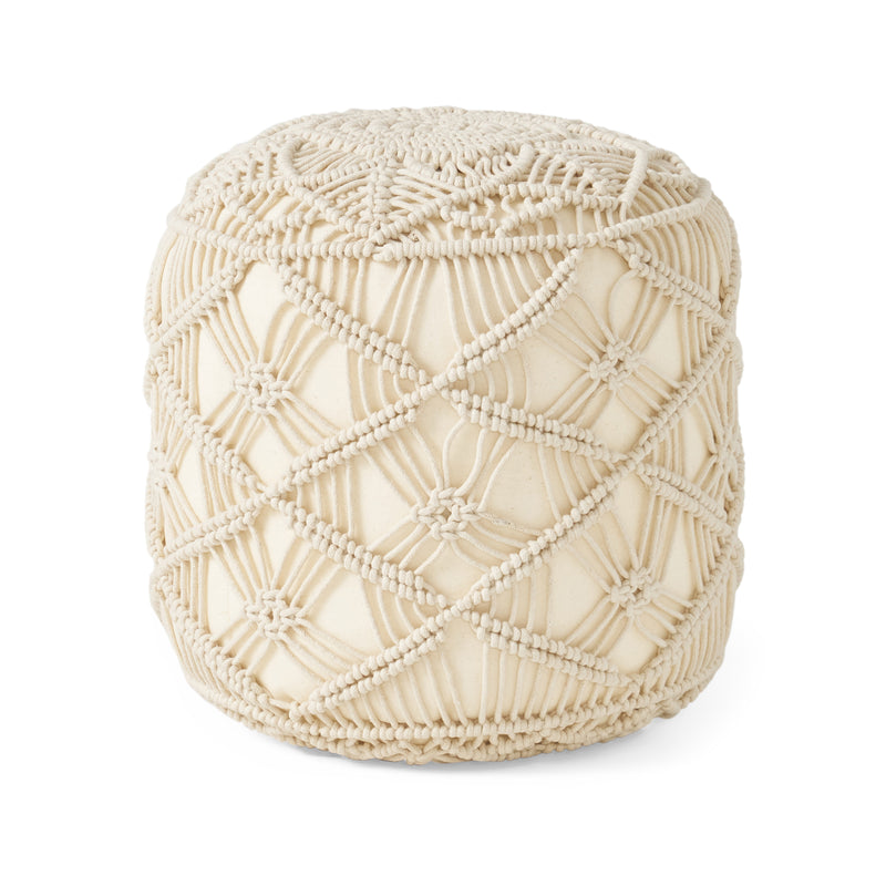 Macrame Cube Pouf - NH536213