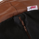 Modern 5 Foot Two Toned Fabric and Faux Leather Bean Bag - NH098413