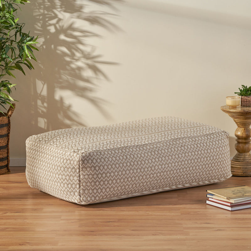 Boho Rectangular Bean Bag Ottoman - NH394213