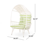 Outdoor Wicker Standing Basket Chair with Cushion - NH233113