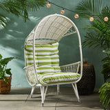 Outdoor Wicker Standing Basket Chair with Cushion - NH233113