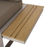Outdoor Aluminum V-Shaped 5 Seater Sofa Set with Cushions - NH203313