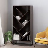 Modern Industrial 6 Shelf V Bookcase - NH206413