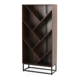 Modern Industrial 6 Shelf V Bookcase - NH206413