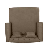 Contemporary Tufted Double Chaise Lounge with Accent Pillows - NH938413
