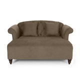Contemporary Tufted Double Chaise Lounge with Accent Pillows - NH938413