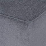 Contemporary Tufted Double Chaise Lounge with Accent Pillows - NH938413