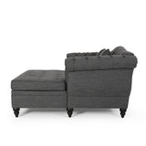 Contemporary Tufted Double Chaise Lounge with Accent Pillows - NH417413