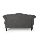 Contemporary Tufted Double Chaise Lounge with Accent Pillows - NH417413