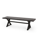Outdoor Aluminum 6 Piece Dining Set with Bench - NH010413