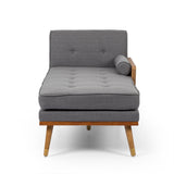 Mid-Century Modern Fabric Chaise Sectional - NH553213