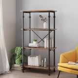 Modern Industrial 4 Shelf Etagere Bookcase - NH306413