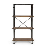 Modern Industrial 4 Shelf Etagere Bookcase - NH306413