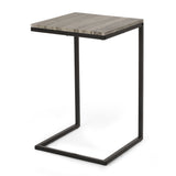 Modern Industrial C-Shaped Side Table - NH836413