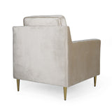 Modern Glam Tufted Velvet Club Chair - NH811313