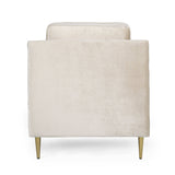 Modern Glam Tufted Velvet Club Chair - NH811313