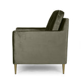 Modern Glam Tufted Velvet Club Chair - NH811313