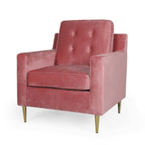 Modern Glam Tufted Velvet Club Chair - NH811313