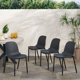 Outdoor Modern Stacking Dining Chair (Set of 4) - NH542213