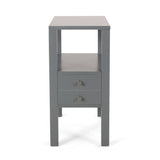 Contemporary Wooden Side Table with Drawer - NH426413